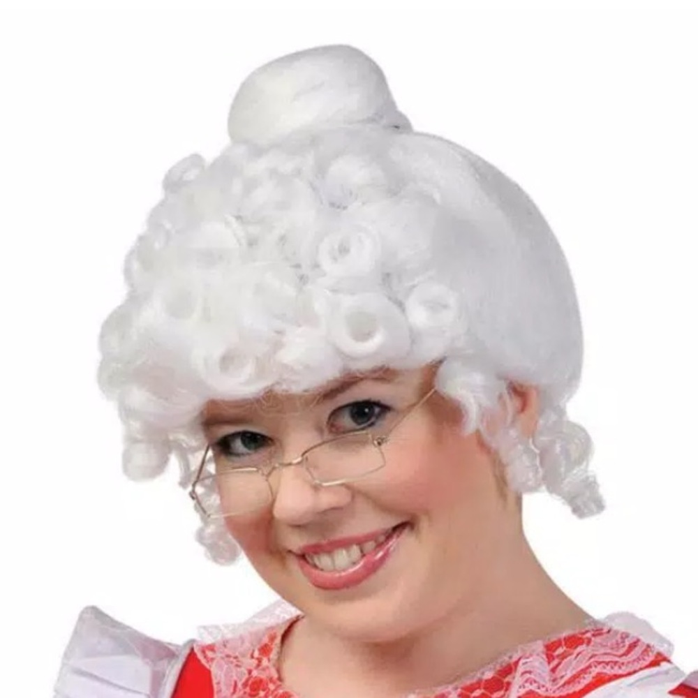 Mrs. Claus White Wig NEW Christmas Halloween costume